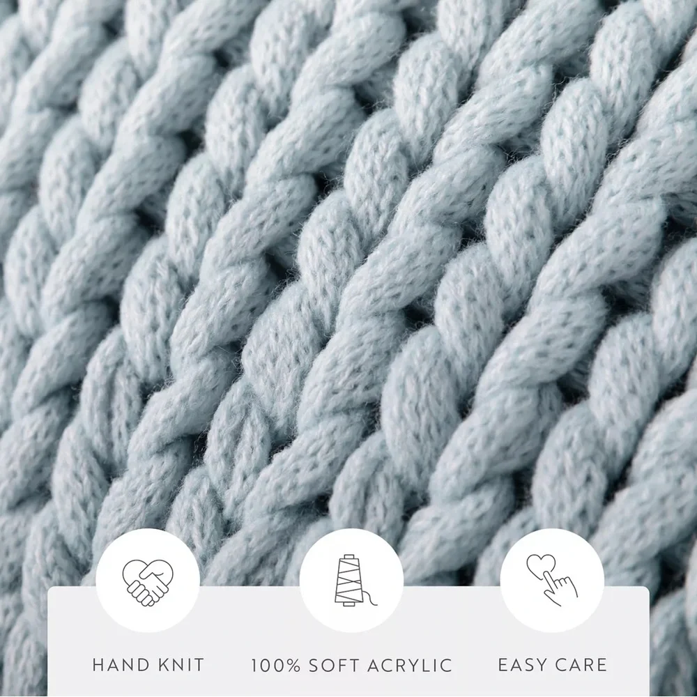 Home Collection Ultra Soft Chunky Knit Throw Blanket